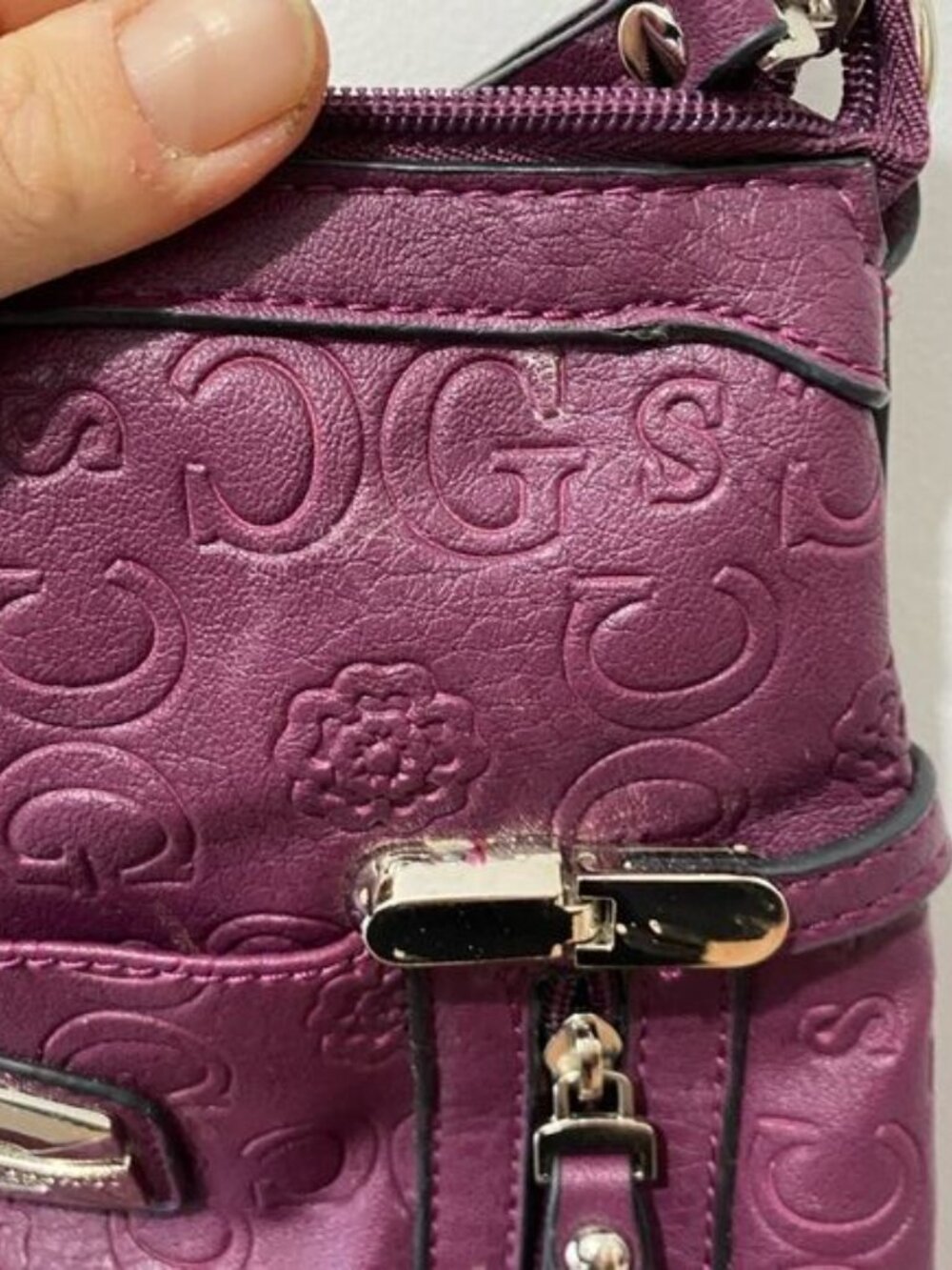 Purple leather gussaci bag - Picture 3 of 6